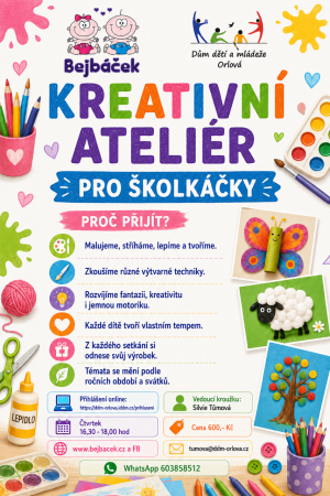 KREATIVNÍ ATELIÉR PRO ŠKOLKÁČKY